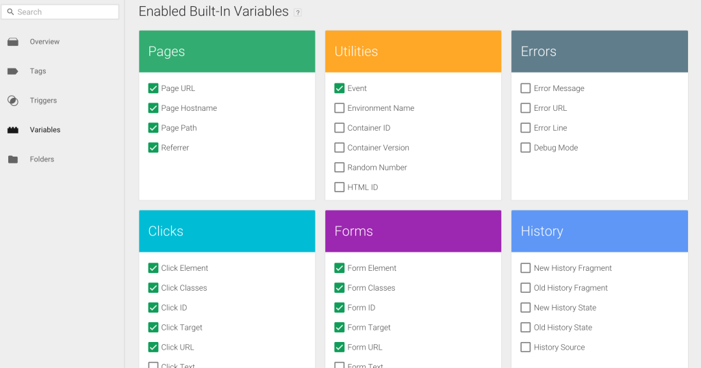 Google Tag Manager Variables